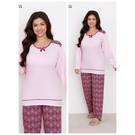 Піжама жіноча 58165 wine р.2XL-5XL "Vehuiah" недорого оптом від прямого постачальника