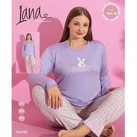 Піжама жіноча 665-18 lilac р.3XL-5XL "Vehuiah" недорого оптом від прямого постачальника