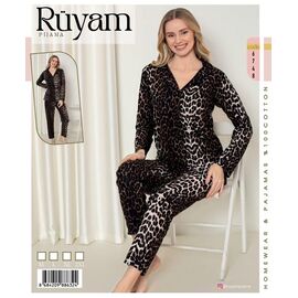 Піжама жіноча 6748 brown р.M-2XL "Vehuiah" недорого оптом від прямого постачальника