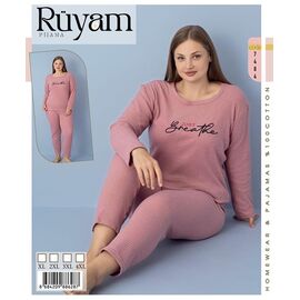 Фотография Пижама женская 7484 powder р.XL-4XL "Vehuiah" недорого оптом от прямого поставщика