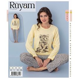 Піжама жіноча 7541 yellow р.M-2XL "Vehuiah" недорого оптом від прямого постачальника