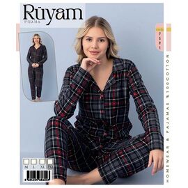 Піжама жіноча 7591 grey р.M-2XL "Vehuiah" недорого оптом від прямого постачальника