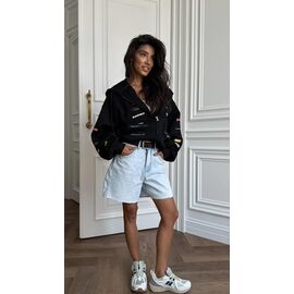 Фотография Кофта спортивная женская тёплая 1147 black р.42-46 "FEMZONE" недорого оптом от прямого поставщика