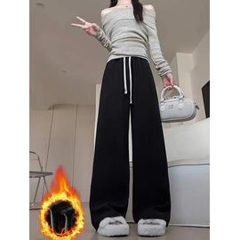 Штани спортивні жіночі теплі 1148-1 black р.50-58 "FEMZONE" недорого оптом від прямого постачальника