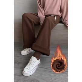 Штани спортивні жіночі теплі 1148-1 brown р.50-58 "FEMZONE" недорого оптом від прямого постачальника