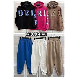 Фотография Штаны спортивные женские тёплые 22510 black р.52-58 "LOOK" недорого оптом от прямого поставщика