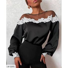 Фотография Нежная и элегантная блузка из шелка-армани р.48-50;52-54;46-48;50-52;54-56 "LANA" купить недорого от прямого поставщика