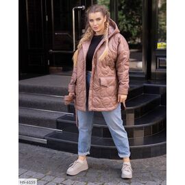 Фотография Женская куртка плащевка на синтипоне с капюшоном р.50-52;54-56;58-60 (4цв) "LETTI" купить недорого от прямого поставщика