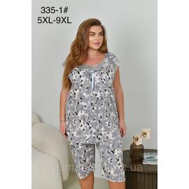 Фотография Пижама женская молодёжная/батал р-ры 5XL-9XL "FLOWER" купить недорого от прямого поставщик