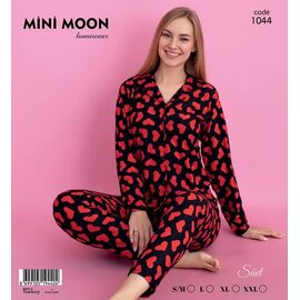 Фотография Пижама тёплая женская 1044 red р.S-2XL "DONELLA" недорого оптом от прямого поставщика