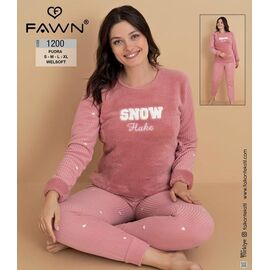 Піжама тепла жіноча 1200 pink р.S-XL "DONELLA" недорого оптом від прямого постачальника