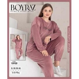 Піжама тепла жіноча 15930 beige р.XL-4XL "DONELLA" недорого оптом від прямого постачальника