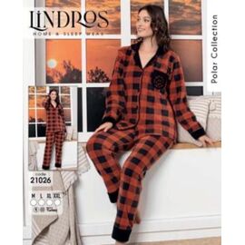 Піжама тепла жіноча 21026 brown р.M-2XL "DONELLA" недорого оптом від прямого постачальника