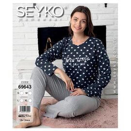 Фотография Пижама женская 69643 d.grey р.S-XL "DONELLA" недорого оптом от прямого поставщика