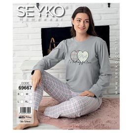 Піжама жіноча 69667 grey р.S-XL "DONELLA" недорого оптом від прямого постачальника