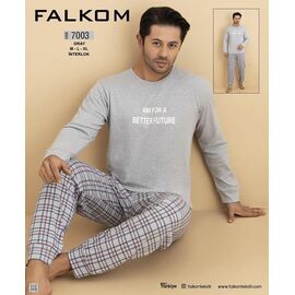 Фотография Пижама мужская 7003 l.grey р.M-XL "DONELLA" недорого оптом от прямого поставщика