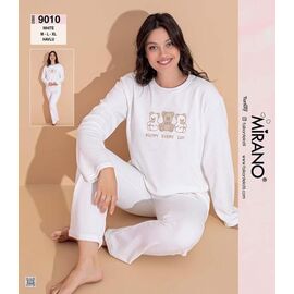 Піжама тепла жіноча 9010 white р.M-XL "DONELLA" недорого оптом від прямого постачальника