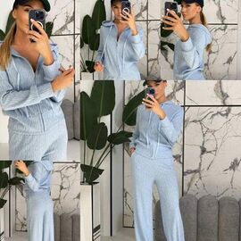 Фотография Костюм спортивный женский тёплый 1535 l.blue р.42-48 "BONJOUR" недорого оптом от прямого поставщика