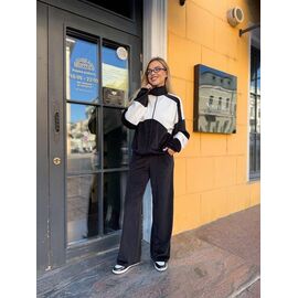 Костюм спортивний жіночий теплий 2493 black р.42-48 "BONJOUR" недорого оптом від прямого постачальника