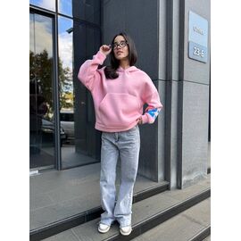 Худі жіноче 4250 pink р.42-48 "BONJOUR" недорого оптом від прямого постачальника