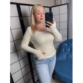 Светр жіночий 7044 l.beige р.42-52 "BONJOUR" недорого оптом від прямого постачальника