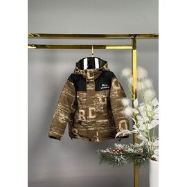 Фотография Курка детская зимняя на мальчика 25039 brown р.122-140 "Delfinka" недорого оптом от прямого поставщика