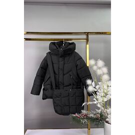 Фотография Курка детская зимняя на девочку 615 black р.140-164 "Delfinka" недорого оптом от прямого поставщика