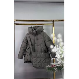 Фотография Курка детская зимняя на девочку 615 grey р.140-164 "Delfinka" недорого оптом от прямого поставщика