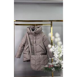 Фотография Курка детская зимняя на девочку 615 l.beige р.140-164 "Delfinka" недорого оптом от прямого поставщика