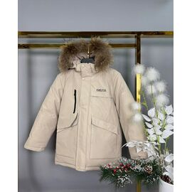 Фотография Курка детская зимняя на мальчика 777 l.beige р.128-152 "Delfinka" недорого оптом от прямого поставщика