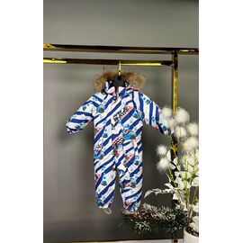 Фотография Комбинезон детский тёплый на мальчика 8-402 blue р.68-92 "Delfinka" недорого оптом от прямого поставщика