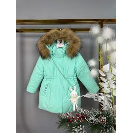 Фотография Курка детская зимняя на девочку 8611 green р.86-110 "Delfinka" недорого оптом от прямого поставщика