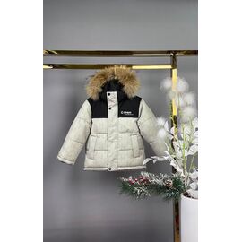 Фотография Курка детская зимняя на мальчика 8662 grey р.80-104 "Delfinka" недорого оптом от прямого поставщика