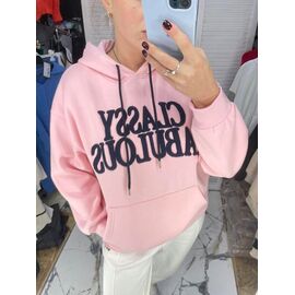Фотография Худи женское 5814 pink р.S-L "Karon" недорого оптом от прямого поставщика