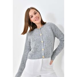 Фотография Кофта женская тёплая 8017 grey р.one size "Karon" недорого оптом от прямого поставщика