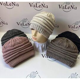 Фотография Шапка зимняя женская SV1004 mix р.56-58 "WHITE" недорого оптом от прямого поставщика