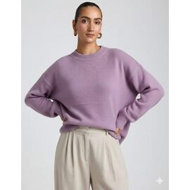 Фотография Свитер женский 401 lilac р.one size "Lora" недорого оптом от прямого поставщика