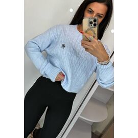 Фотография Свитер женский 53137 l.blue р.42-48 "Lora" недорого оптом от прямого поставщика