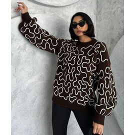 Фотография Свитер женский LR710 brown р.one size "Lora" недорого оптом от прямого поставщика