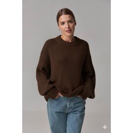 Фотография Свитер женский LR720 brown р.one size "Lora" недорого оптом от прямого поставщика