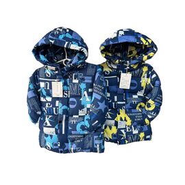 Фотография Курка детская зимняя на мальчика F343 blue-yellow р.120-160 "Farbique" недорого оптом от прямого поставщика