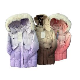 Курка дитяча зимова на дівчинку F327 brown р.4-12 "Farbique" недорого оптом від прямого постачальника