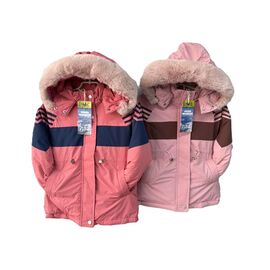 Курка дитяча зимова на дівчинку F330 pink р.4-12 "Farbique" недорого оптом від прямого постачальника