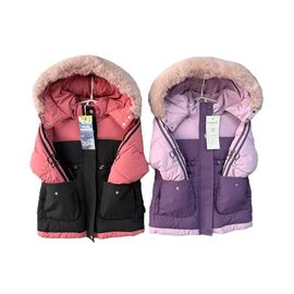 Курка дитяча зимова на дівчинку F332 purple р.8-16 "Farbique" недорого оптом від прямого постачальника