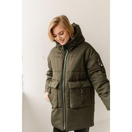 Куртка жіноча зимова 823 khaki р.42-48 "LIArt" недорого оптом від прямого постачальника