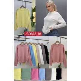 Фотография Свитер женский 9812-1 mix р.46-54 "PALMIRA" недорого оптом от прямого поставщика