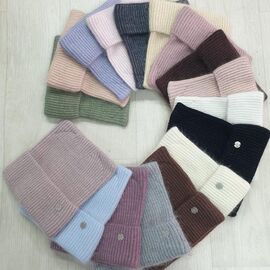 Фотография Шапка зимняя женская CN1632 mix р.56-60 "SELFI" недорого оптом от прямого поставщика