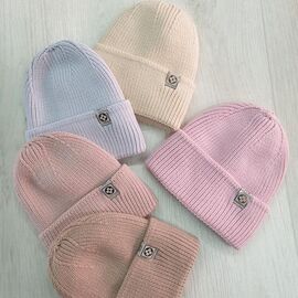 Фотография Шапка детская зимняя на девочку CN1637 mix р.44-48 "SELFI" недорого оптом от прямого поставщика