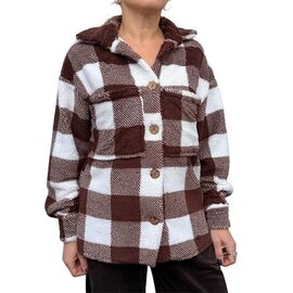 Сорочка тепла жіноча 771 brown р.42-56 "DORA" недорого оптом від прямого постачальника