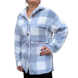 Сорочка тепла жіноча 771 l.blue р.42-56 "DORA" недорого оптом від прямого постачальника